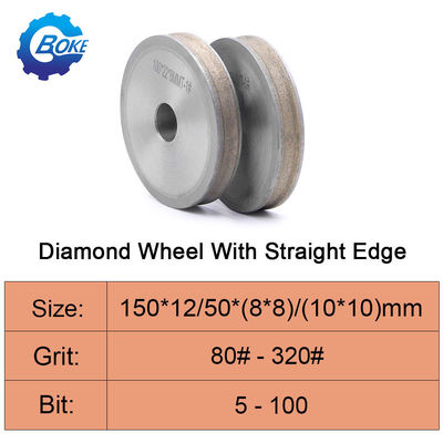 Boke Wholesale 150mm 6in Diamond V Shape Grinding Flat Diamond Glass Beveling Wheel ขนาด 150 มม. ขนาด 6 นิ้ว