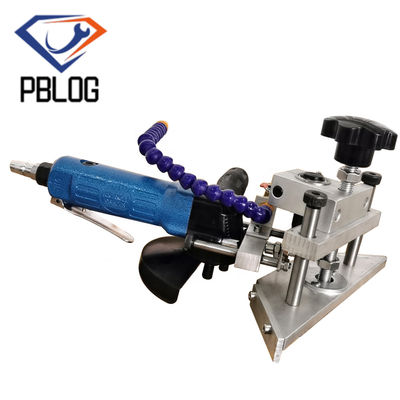 ความปลอดภัยพกพาง่ายที่จะใช้งาน Chamfering เครื่องบดมุม Pneumatic สําหรับกระจกมาร์บัลเซรามิก