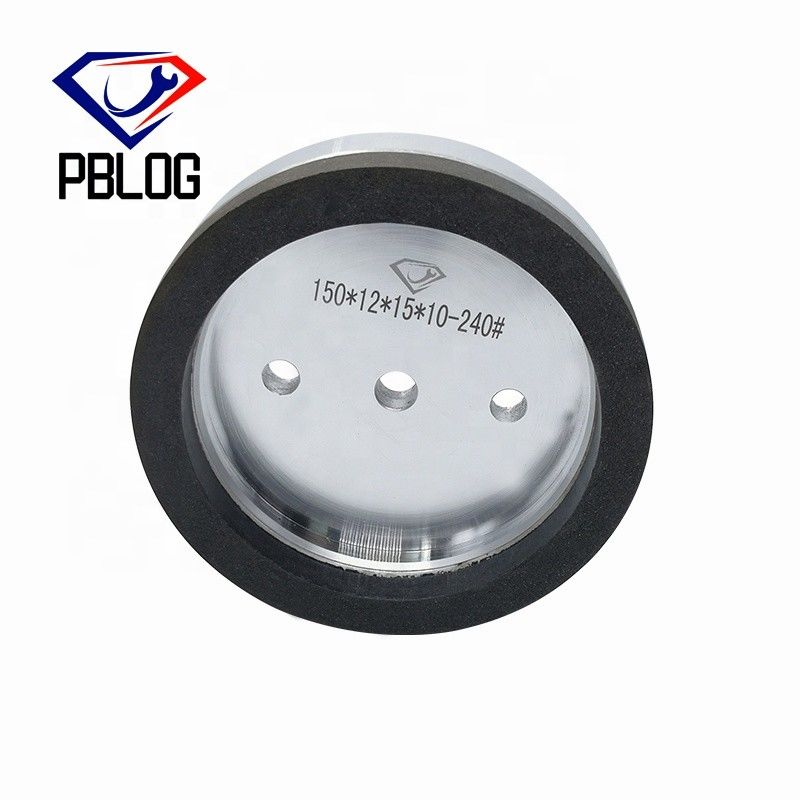 PLOG ขอบและแชมเฟอริ้งแก้ว วงล้อเรซินสีดําสําหรับขอบตรง เครื่องสองด้าน